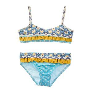Azul Swimwear Girls  Touch Of Gold Bandeau Bikini, Blue